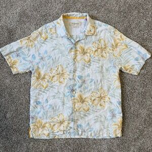 Tommy Bahama 100% Linen Coastal Euro Vacation Summer Dadcore Relaxed Shirt M